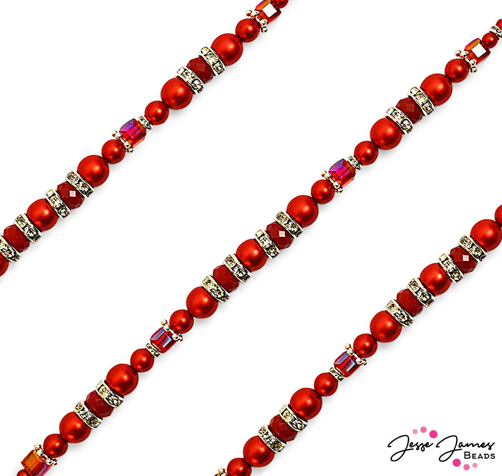 Pantone Bead Strand in Firey Red