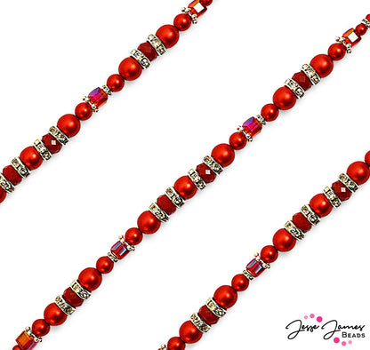 Pantone Bead Strand in Firey Red