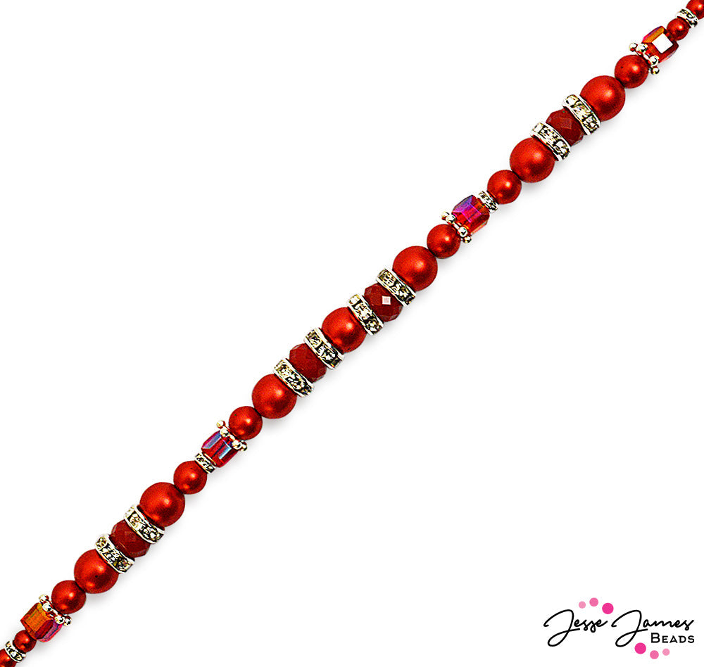 Pantone Bead Strand in Firey Red