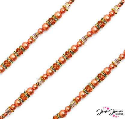 Pantone Bead Strand in Peach Pink