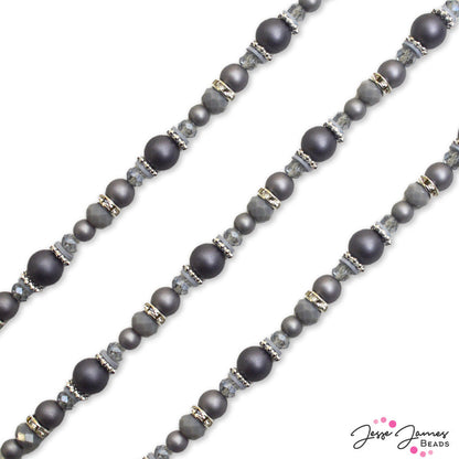 Pantone Pearl Bead Strand in Chiseled Stone