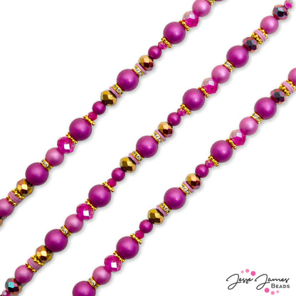 Pantone Pearl Bead Strand in Rose Violet