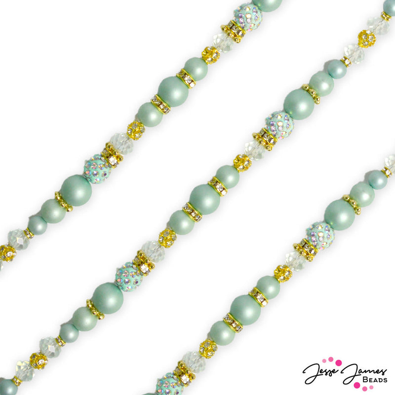 Pantone 2023/2024 Pearls Bead Strand in Carnival Glass