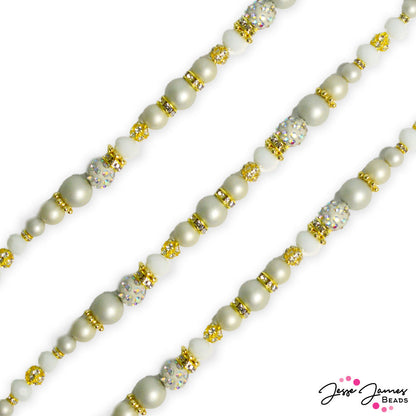 Pantone 2023/2024 Pearls Bead Strand in Coconut Milk