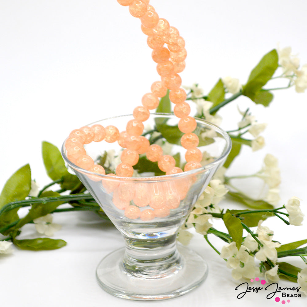 Peach Parfait Glass Bead Strand