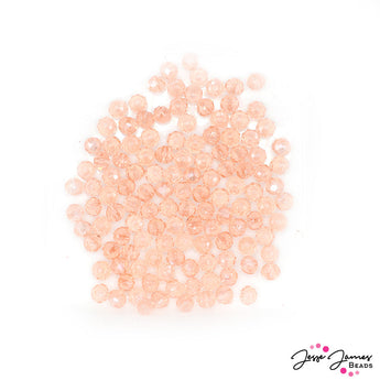 3MM Peach Seedlings Mini Faceted Glass Beads