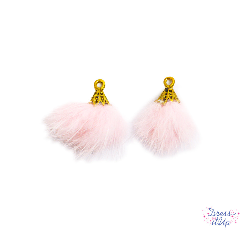 Faux Mink Tassels In Pink