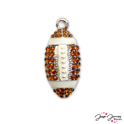 Team Colors Football Rhinestone Pendant