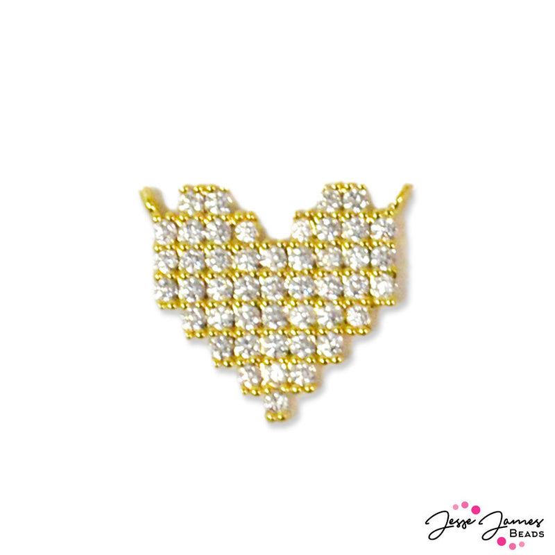 Add a little love to your next project with this elegant heart pendant. Perfect for stringing projects. Measures 14.5x16.5x2mm. Sold in 1 pendant per order. 