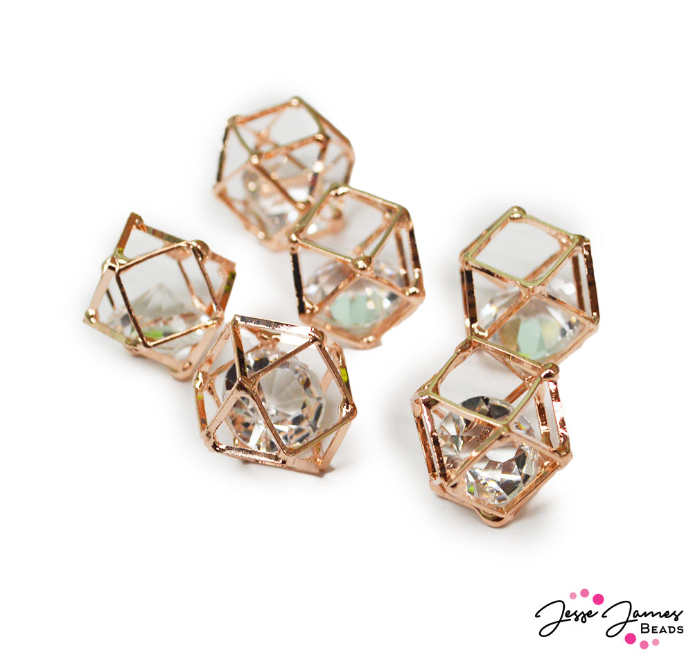 Rose gold deals crystal beads