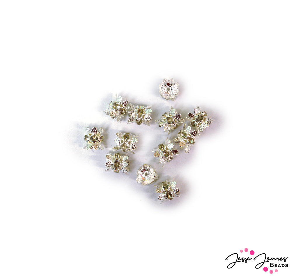 Rhinestone Sparkle Bead Spacer Set in Ice Queen
