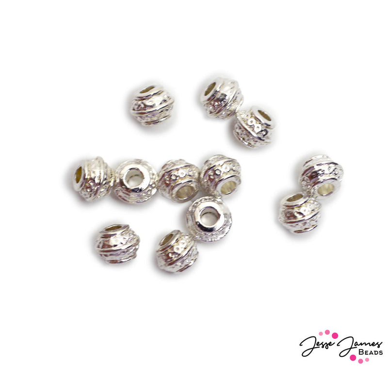 Silver Swirl Spacer Bead Set 