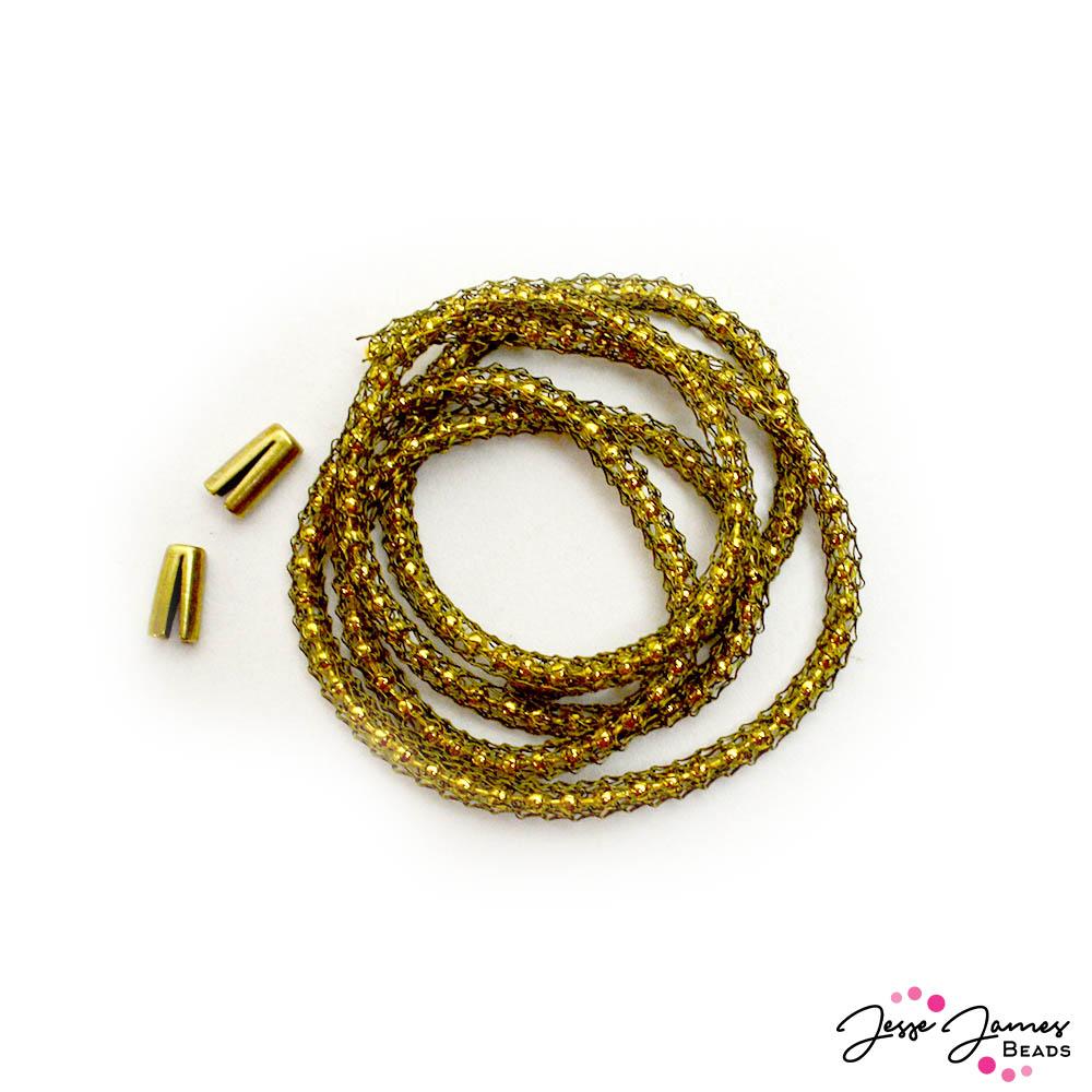 SilverSilk Capture Chain & End Findings in Olive - Jesse James Beads