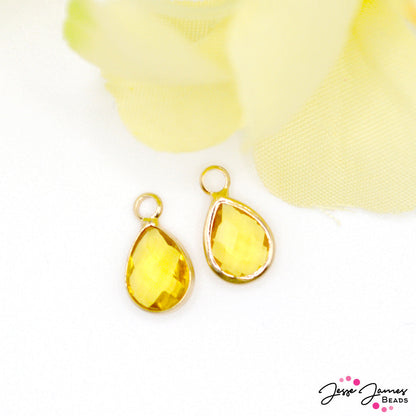 Lemon Drop Bitty Charm Pair