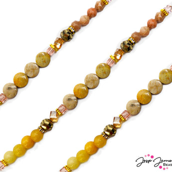 Stone Bead Strand in Creativity, Serenity, & Friendship