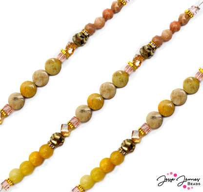 Stone Bead Strand in Creativity, Serenity, & Friendship