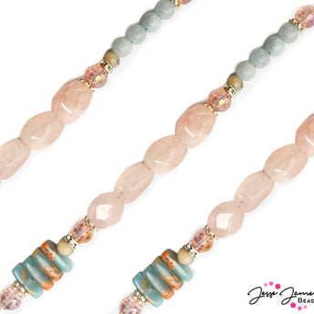 Stone Bead Strand in Peace, Love, & Happiness