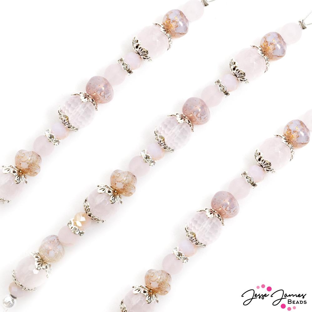 Heart Chakra Bead Strand in Rose Quartz