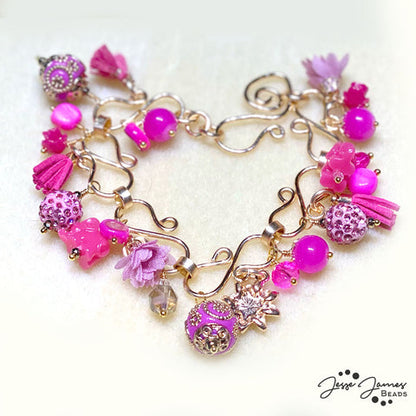 Mini Bead Mix in Pink Dragonfruit By Jesse James Beads