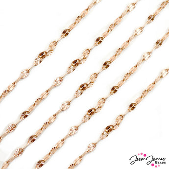Textured Dapped Chain in Rose Gold