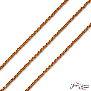 Thunder Polish Glass Bead Strand in 2mm Cola
