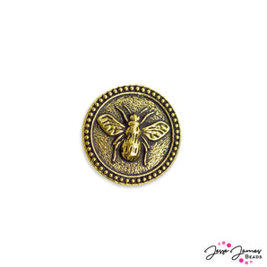 TierraCast Bee Button in Brass