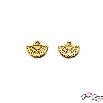TierraCast Crescent Crimp Ends in Gold