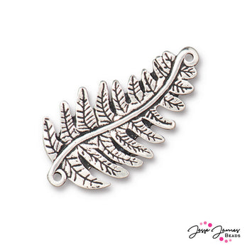 TierraCast Fern Link in Antique Silver
