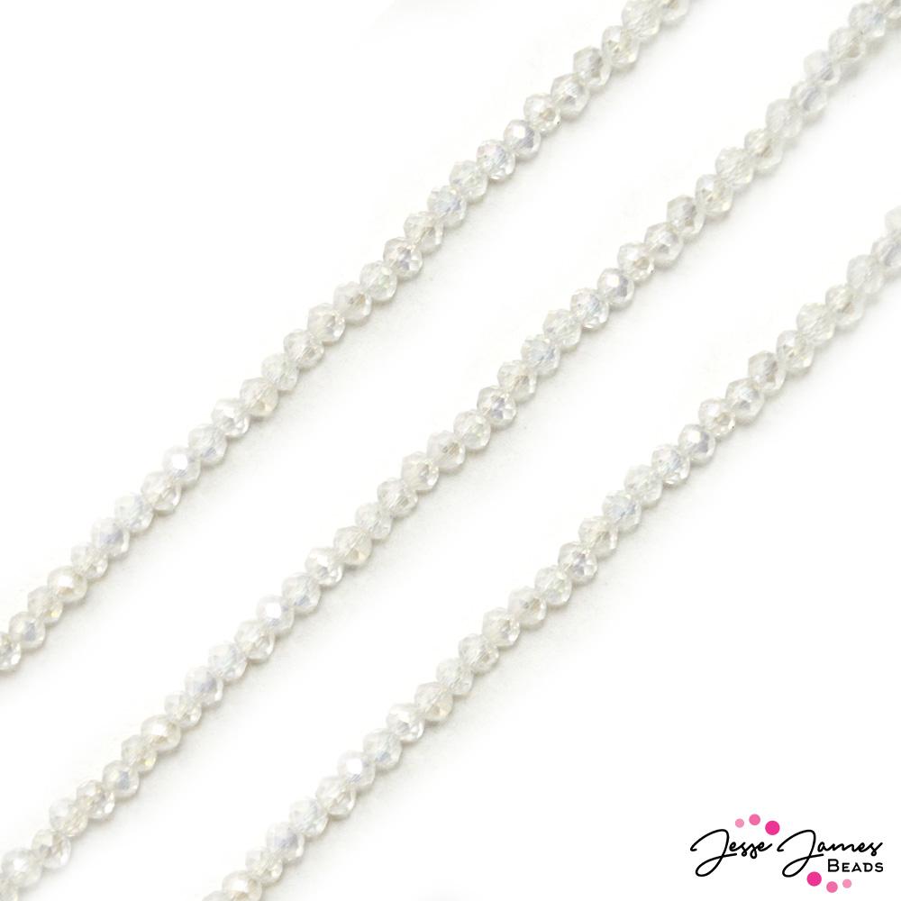 Thunder Polish Glass Strand in 1MM AB White