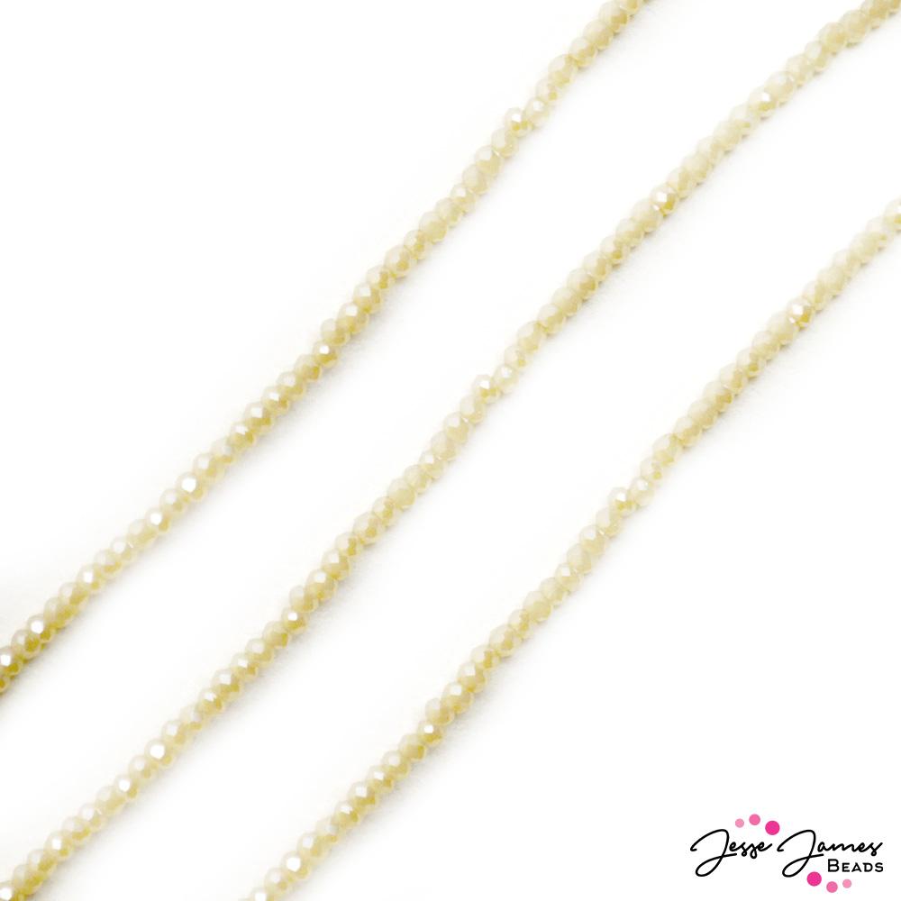 Thunder Polish Glass Strand in 1MM Beige