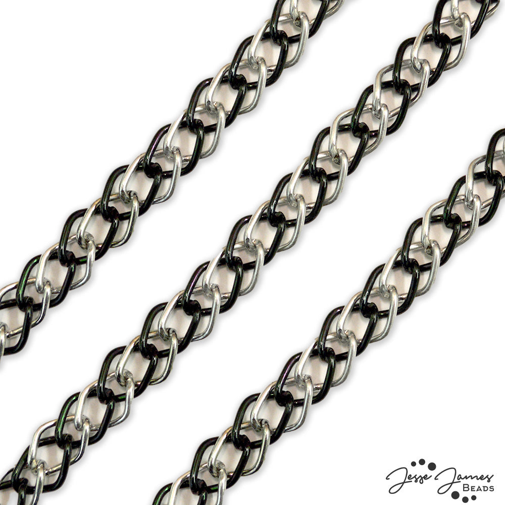 Two-Tone Aluminum Chain in Night Sky