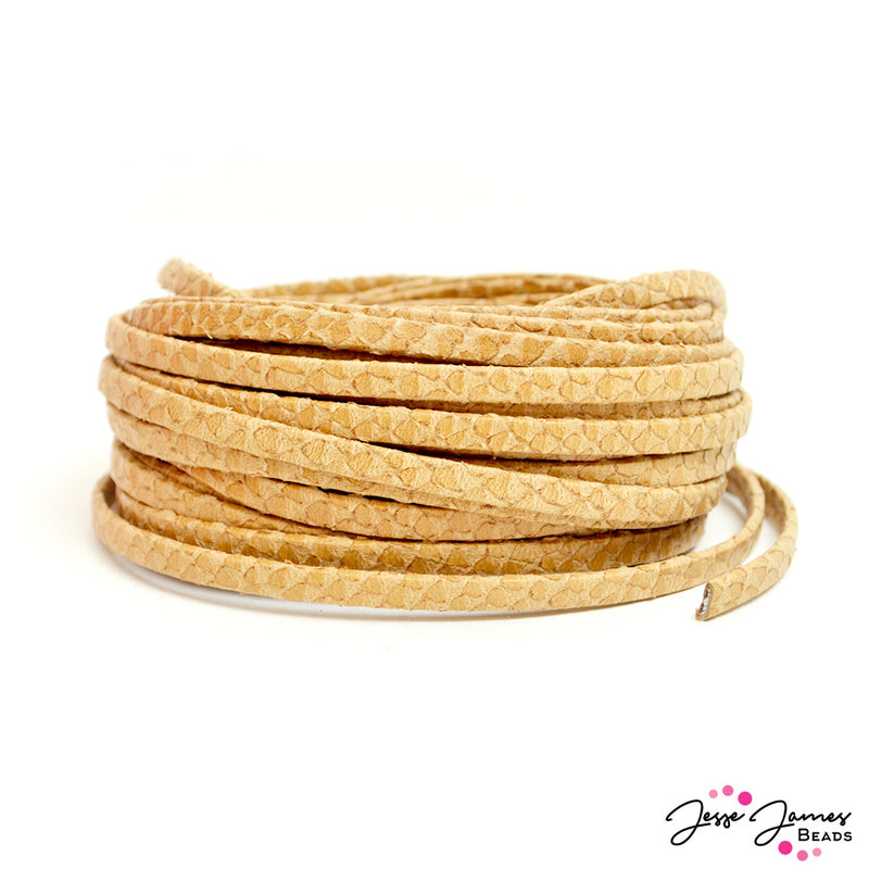 Leather Cord in Egyptian Style Camel