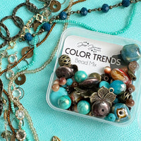 Wanderlust Beads from Jesse James Beads featuring teal beads and brown copper beads.