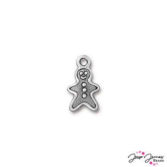 Winter Workshop TierraCast Silver Gingerbread Men Charm